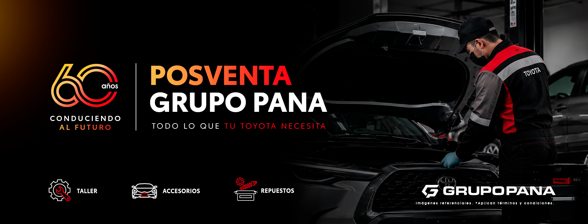 Banner de posventa Grupo Pana por los 60 años